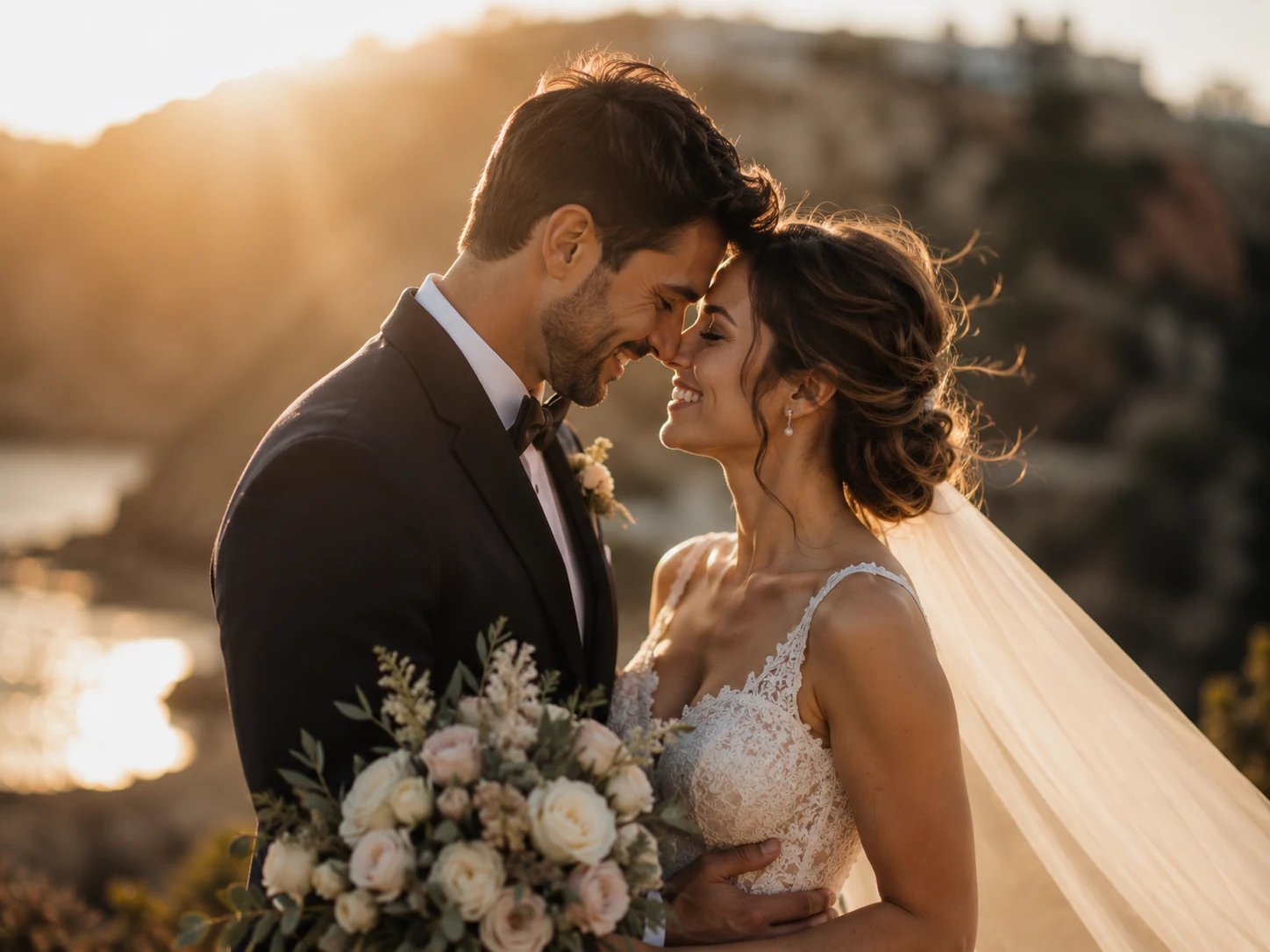 Emotionale Hochzeitsfotografie im Abendlicht